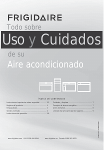 Manual de uso Frigidaire FFRA101ZAE Aire acondicionado