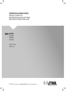 Mode d’emploi ETNA OM871ZT Four