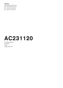 Manuale Gaggenau AC231120 Cappa da cucina