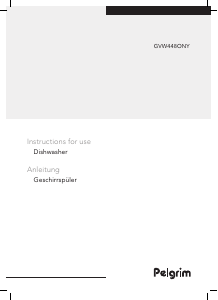 Bedienungsanleitung Pelgrim GVW448ONY Geschirrspüler
