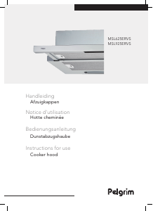 Bruksanvisning Pelgrim MSL925ERVS Köksfläkt