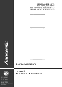 Bedienungsanleitung Hanseatic BCD-295VRCA2 Kühl-gefrierkombination