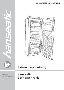 Bedienungsanleitung Hanseatic HGS14355A1S Gefrierschrank