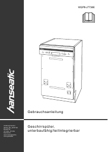 Handleiding Hanseatic WQP8-J7736E Vaatwasser