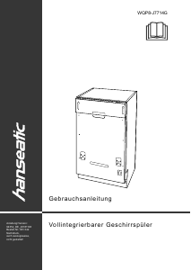 Bedienungsanleitung Hanseatic WQP8-J7714G Geschirrspüler