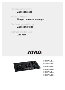 Handleiding ATAG HG8471MBA1E Kookplaat