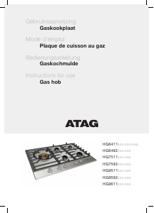 Handleiding ATAG HG7511EBA1E Kookplaat