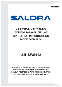 Handleiding Salora 24HSW5012 LED televisie