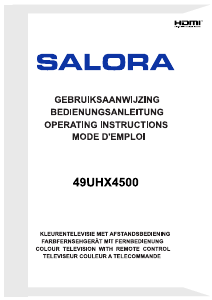 Handleiding Salora 49UHX4500 LED televisie