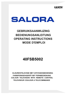 Handleiding Salora 40FSB5002 LED televisie