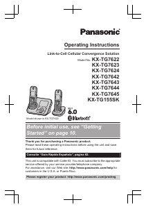 Manual Panasonic KX-TG7642 Wireless Phone