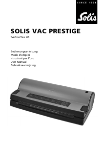Bruksanvisning Solis 757 Vac Prestige Vakuumpackare