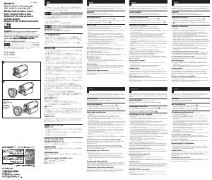 Manual Sony VCL-HA06 Lente