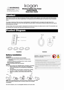 Handleiding Kogan KAKEYFIND4B Bluetooth tracker