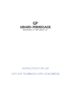 Bruksanvisning Girard-Perregaux 99490D52P706-CK6A Cats Eye Armbandsur