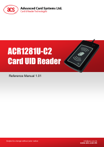 Manual ACS ACR1281U-C2 Card Reader