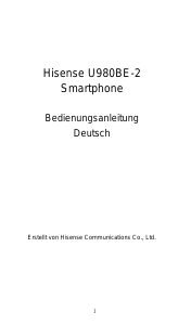 Bedienungsanleitung Hisense HS-U980BE-2 Handy