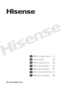 Bedienungsanleitung Hisense KGNF 310 A++ ED Kühl-gefrierkombination
