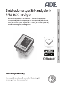 Bedienungsanleitung ADE BPM 1600 FITvigo Blutdruckmessgerät
