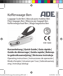 Manuale ADE KW 1600 Ben Bilancia per valigia