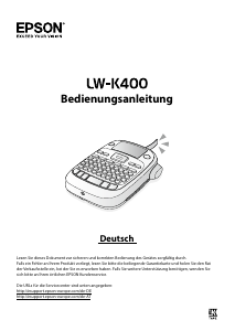 Bedienungsanleitung Epson LW-K400VP LabelWorks Etikettendrucker