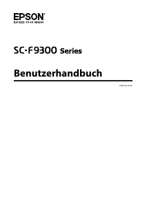 Bedienungsanleitung Epson SC-F9300 SureColor Drucker
