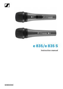 Handleiding Sennheiser e 835-S Microfoon