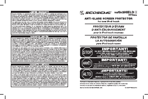Mode d’emploi Scosche FPT5AG SatinShield Protecteur d’écran