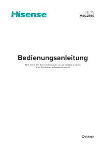 Bedienungsanleitung Hisense H49MEC2650 LED fernseher