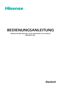 Bedienungsanleitung Hisense H50U7A LED fernseher