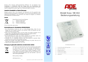 Manual de uso ADE BE 802 Svea Báscula