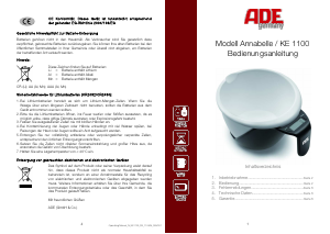 Manual ADE KE 1100 Annabelle Kitchen Scale