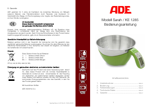 Manual ADE KE 1285 Sarah Kitchen Scale