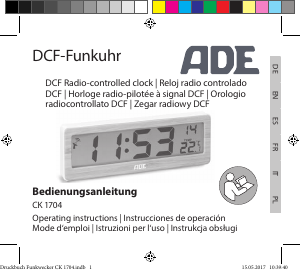 Instrukcja ADE CK 1704 Radiobudzik