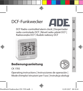 Handleiding ADE CK 1705 Wekkerradio