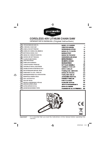 Manual de uso Greenworks G40CS30 Sierra de cadena