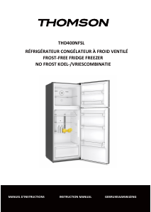 Mode d’emploi Thomson THD 400 NFSL Réfrigérateur combiné