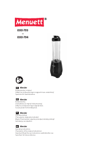 Bruksanvisning Menuett 000-793 Blender