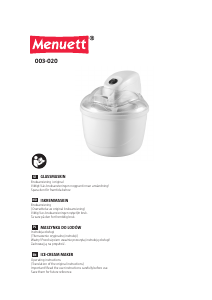 Manual Menuett 003-020 Ice Cream Machine