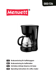 Instrukcja Menuett 000-726 Ekspres do kawy