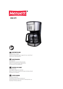 Instrukcja Menuett 002-571 Ekspres do kawy