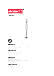 Handleiding Menuett 002-147 Staafmixer
