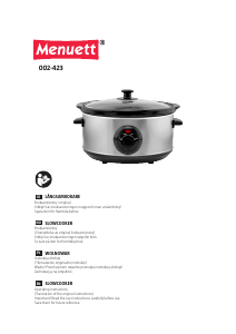 Bruksanvisning Menuett 002-423 Slow cooker