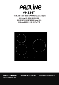 Mode d’emploi Proline VH334T Table de cuisson