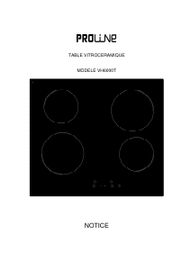 Mode d’emploi Proline VH6000T Table de cuisson