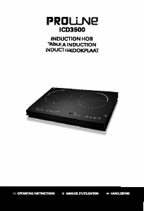 Mode d’emploi Proline ICD3500 Table de cuisson