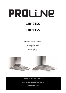 Mode d’emploi Proline CHP91SS Hotte aspirante