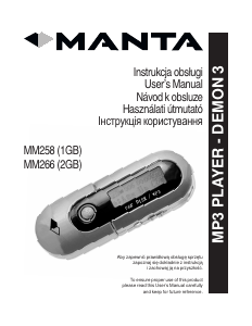 Használati útmutató Manta MM258 MP3-lejátszó