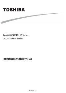 Bedienungsanleitung Toshiba 32W1863DA LED fernseher