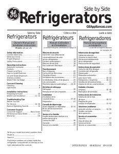 Manual de uso GE GSH22JGDBB Frigorífico combinado